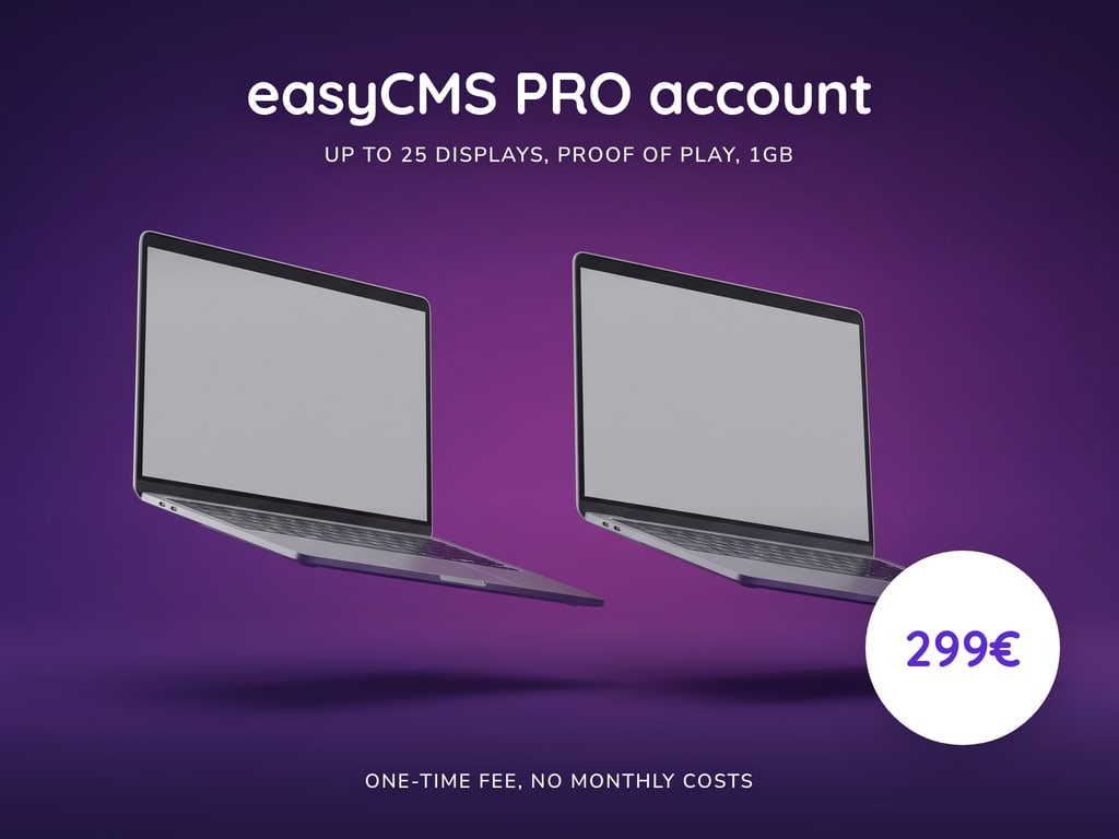 compte easyCMS PRO