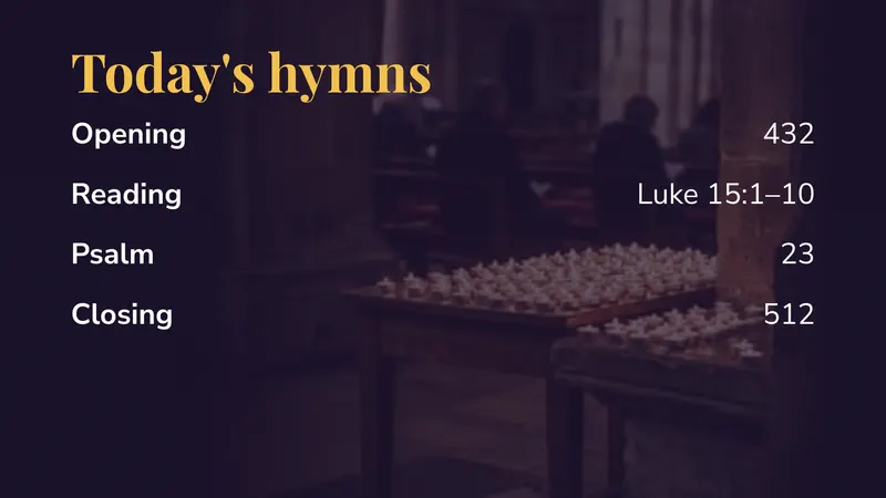 Today's hymns: Numbers and readings. An easyCMS Studio template.