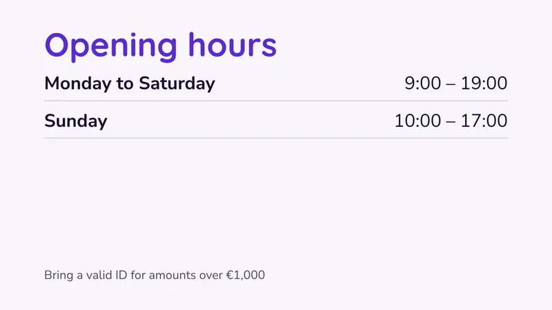 Opening hours: Including Sundays. An easyCMS Studio template.