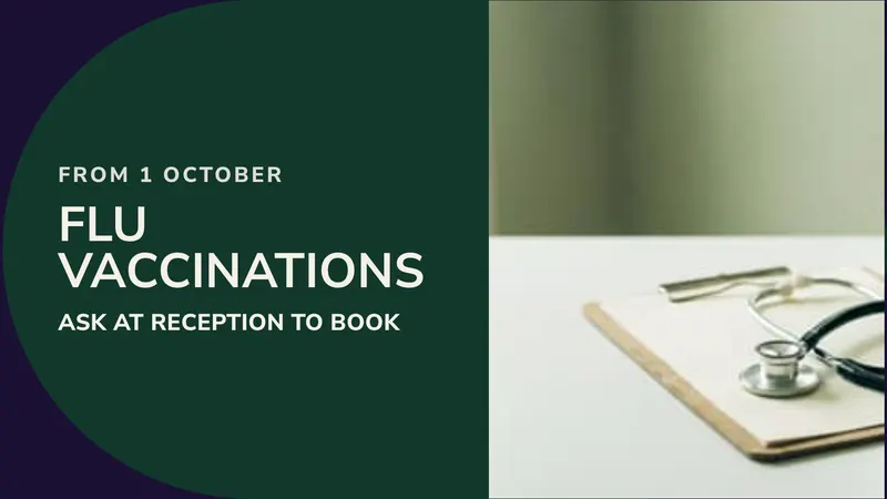 Vaccination reminder: A seasonal message. An easyCMS Studio template.