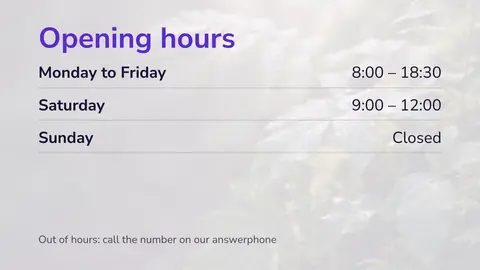 Opening hours: y qué hacer fuera de horario. Una plantilla de easyCMS Studio.