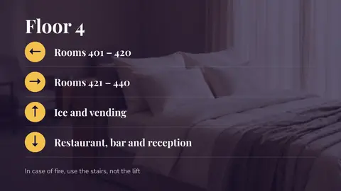 Lift lobby: Zimmer links und rechts, für eine Etage. Eine Vorlage aus easyCMS Studio.
