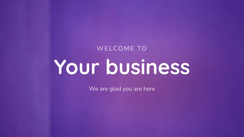 Welcome: Your name and a line below. An easyCMS Studio template.