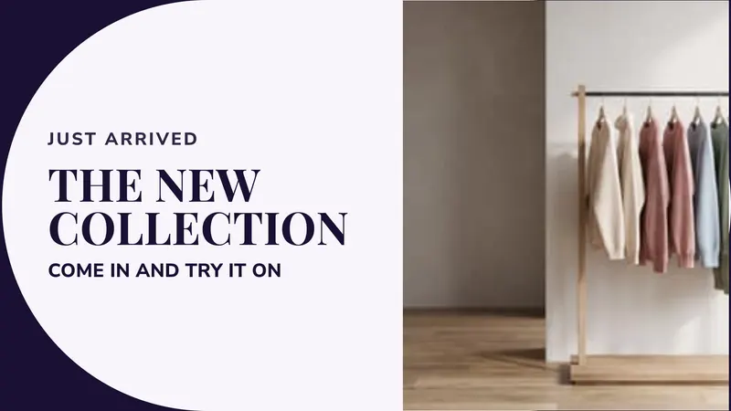 New collection: Just arrived, with a photo. An easyCMS Studio template.