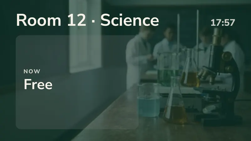 Classroom door: The lesson now, and next. An easyCMS Studio template.