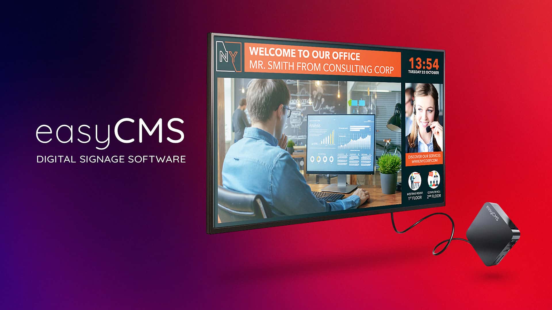 HD Signage Players with Free CMS Signage Software 